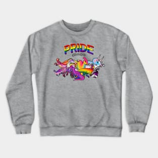 Prideosaurs Family - Pride Month Dinosaurs Crewneck Sweatshirt